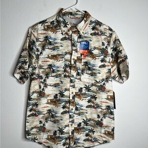 The American Outdoorsman Mens  Shirt  Cool Technology Palm Tree Print Size M
